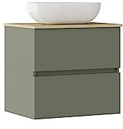 Baikal Conjunto de Mueble de baño Natura, Incluye Lavabo. Mueble Suspendido en Pared con Lavabo cerámico. Varios Acabados y Medidas. Mueble MONTADO.