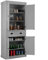TANGZON Tall Kitchen Cupboard, 183cm 4-door Storage Cabinet with Drawer, Adjustable Shelves, Door Racks & Anti-tipping Device, Freestanding Wooden Sideboard Organiser (Grey, without Door Racks)