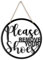 COLOR VALLEY ART Please Remove Your Shoes Sign Metal Sign Rustic Funny Take your Shoes Off Porch Hanging Sign Round Hanger Wall Decorations for Living Room, Entryway, Door Hanger Farmhouse Porch Decor