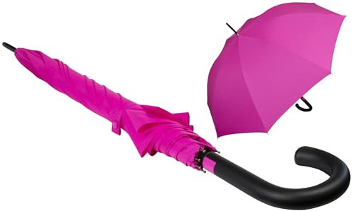 iX-brella First Class XL Fiberglas Automatik Stockschirm 110 cm überschlagfähig - neon pink