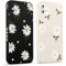 Pnakqil 2 stück Handyhülle für Apple iPhone X 5.8, Hülle Blumen Gänseblümchen Chrysantheme Bemaltes Muster süß Aesthetic Silikon Schutzhülle Tasche Schön Mädchen Kameraschutz Case