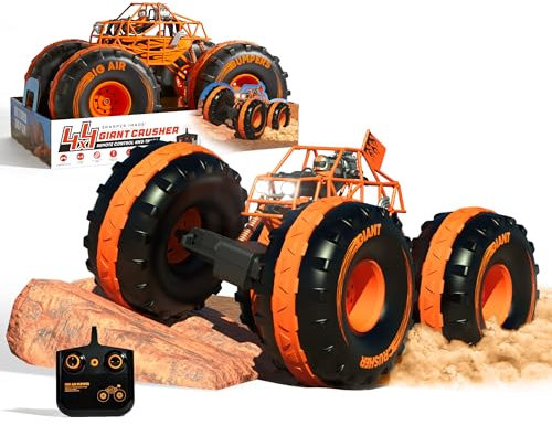 Sharper Image - 4 x 4 Giant Crusher Remote Control 4WD Truck with Rechargeable Battery - Remote Control Cars - Boys & Girls Gifts - RC Toy Cars for Children - Kids Toys