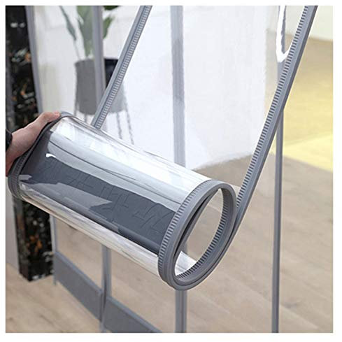 Kit Tenda/Porta In Striscia Di Pvc, Porte Scorrevoli Trasparenti A Scomparsa, Chiusura Automatica Resistente Alle Intemperie, Per Balcone, Personalizzabile (40X240Cm)