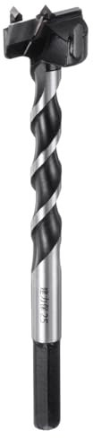sourcing map Forstner Drill Bit 25mm (31/32) Dia 125mm (5) Long YG8/C1 Tungsten Carbide Twist Wood Forstner Bits Hole Saw Auger Opener Cutter for Woodworking Drilling