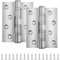 BGOBTY Bisagra para Puerta,pack de 2 Bisagras Abatibles de Acero Inoxidable,Plata bisagra herraje con rodamiento cuádruple de bolas,apto para puertas de madera,puertas de jardín exteriore