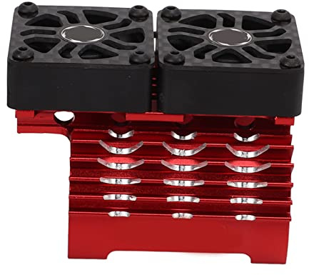 40-42 Mm Bürstenloser Motor-Lüfter, Dual-Motor-Kühlkörper-Kühler 1/8 Ferngesteuertes Auto (Rot)