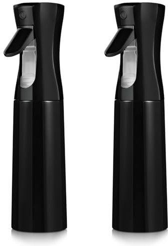 arstech Continuous Spray Bottle for Hair Plant Garden(10.1oz/300ml) Mister Empty Spray Bottles for Cleaning Ultra Fine Water Mist Sprayer, Black