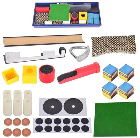 Duroecsain Reparatur-Set für Billardqueue, Reparaturset für Billardstangen – 28 x komplettes Werkzeug zur Reparatur von Billardqueues, professionelle Billardqueue-Zangen,