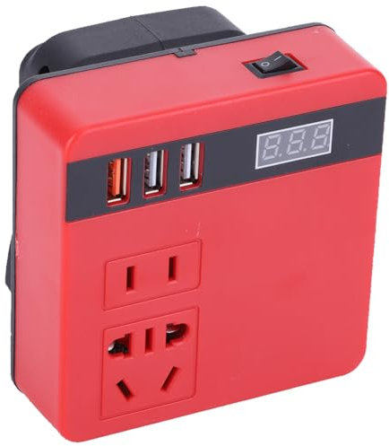WMFASBAG 120W Outdoor Emergency Operation Inverter DC 18-21V To AC 220V Multi-Function Household Smart Transformer Intelligent Multiple Protection Inverter for DeWalt/Makita/Milwaukee Batter