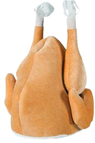 Hendl Hut Lustige Hut Männer und Frauen Hähnchen Hut Hendlhut Brathähnchen Hut Chicken Hat Lustige Kopfbedeckung für Karneval oder Weihnachten Partyhut Halloween hanksgiving