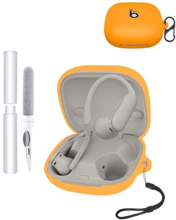 Silicone Protective Case for Beats Powerbeats Pro 2 Wireless Bluetooth Earbuds - Durable and Eco-Friendly Earphone Cover with Precise Holes,Orange