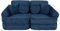 MEOWBABY Kindersofa – Spielsofa für Kinder – Weiche Klappsofa mit Schlaffunktion – Kuschelecke für Kinderzimmer, Churros, Mitternachtsblau