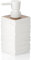 Distributeur Savon Bois pour Salle de Bain, Cuisine, Distributeur Liquide Vaisselle Blanc (Blanc)