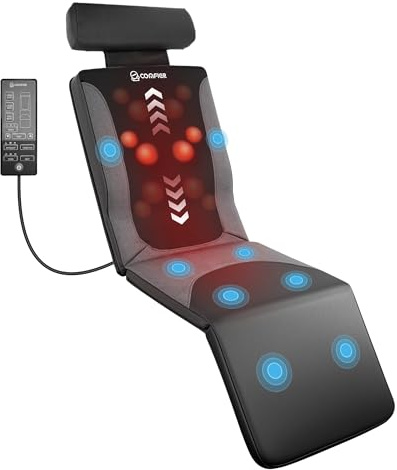 COMFIER FSA Full Body Massage Mat with Heat,HSA Eligible Shiatsu Back Massager for Pain Relief Deep Tissue Kneading&Vibration,Heating Chair Massage Pad for Recliner Sofa Bed,Father‘s Day Gift for Dad