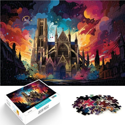 Jigsaw Puzzles 1000 Pieces for Adults York Minster Jigsaw Puzzle is ideal as a gift for the whole family for teenager Age 14 Years Up 26x38cm