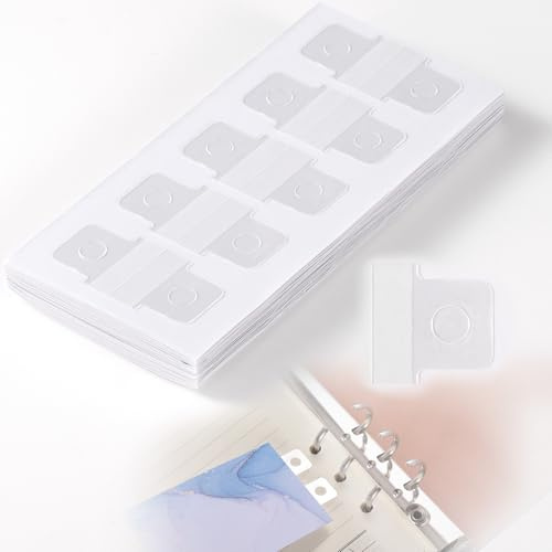 YALOJE 150 PCS Binder Refill Sheet Converter Stickers, Clear Hole Reinforcement Stickers for No Punched Paper, Self-Adhesive Ring Binders Hole Labels for Office, Scrapbooking, Planner- 15 Sheets