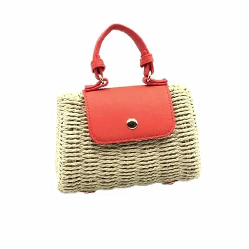 AAIXXIZAO Sac De Plage en Paille Sac À Bandoulière Sac en Paille Tissé À La Main Sac À Bandoulière en Matériau Dur À La Orange