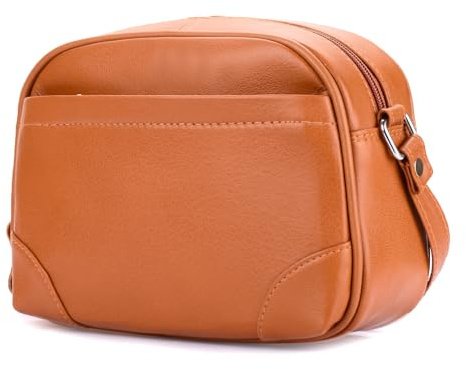 Hudson & James Designer Genuine Leather Women Ladies Travel Satchel Everyday Crossover Cross body Work Mobile Shoulder Handbag Bag