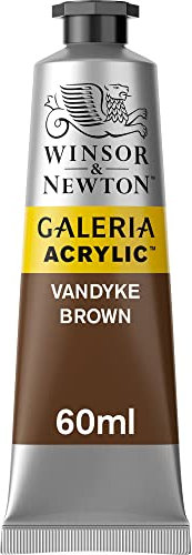 Winsor & Newton 2120676 Galeria Acrylfarbe, hohe Pigmentierung, lichtecht, buttrige Konsistenz, 60 ml Tube - Vandyke Braun