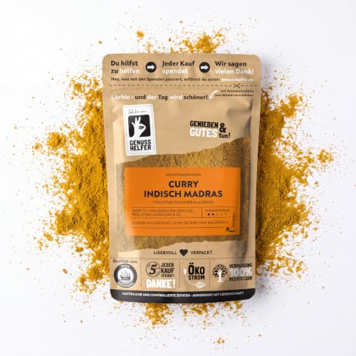 Bremer Gewürzhandel Indisch Madras Curry, pikant, klassisches indisches Curry mit feiner Schärfe für süd-asiatische Gerichte, 100g
