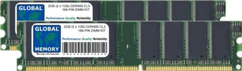 2GB (2 x 1GB) DDR 400MHz PC3200 184-PIN DIMM MEMORY RAM KIT COMPATIBLE WITH IMAC G5 & POWERMAC G5