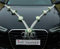 Organza M Auto Schmuck Braut Paar Rose Deko Dekoration Autoschmuck Hochzeit Car Auto Wedding Deko Girlande PKW (Ecru/Ecru)