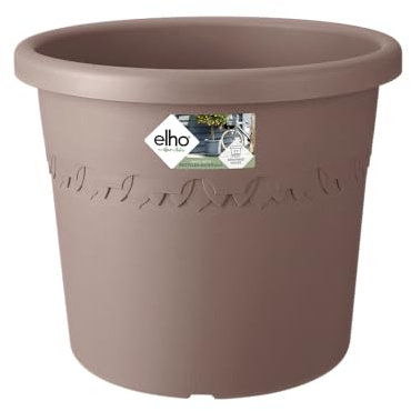 Elho Algarve Cilindro 25 - Pot De Fleurs - Taupe - Extérieur - Ø 24.5 x H 20.5 cm