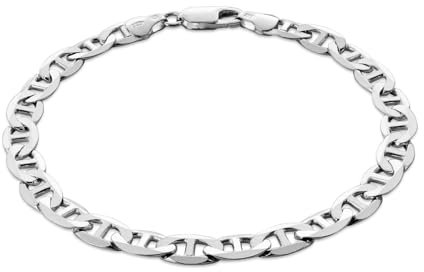 Herren-Armband Aus 925 Sterling Silber Mit Karabiner 22cm Länge Zeitloser Stil Für Besondere Anlässe