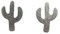 Miniblings Kaktus Ohrstecker Ohrringe Natur Wüste Pflanzen Kakteen Silber - Handmade Modeschmuck I Ohrringe Stecker Ohrschmuck