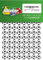 252 Aufkleber, Fußball, Sticker, 15 mm, weiß/schwarz, aus PVC, Folie, bedruckt, selbstklebend, EM, WM, Bundesliga