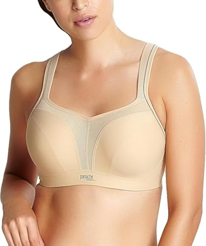 Panache Women's High Impact Underwire Sports Bra, Opaque, Latte, 30H US