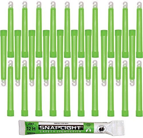 Cyalume SnapLight Grün KnickLichter Glow Sticks – 15cm 6 Inch Industrial Grade Leuchtstab, Ultra helle Light Sticks mit Leuchtdauer 12 Stunden (30-er Pack)