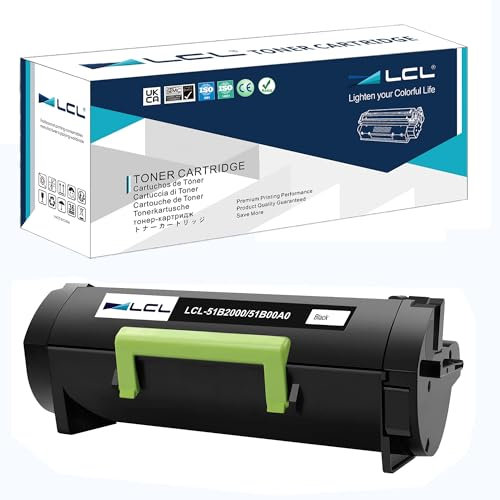 LCL Kompatibel Tonerkartusche 51B2000 51B00A0 Schwarz kompatibel für Lexmark MS317 MS317DN MS417 MS417DN MS517 MS517DN MS617 MS617DN MX317 MX317DN MX417 MX417DN MX517 MX517DE MX617 MX617DE MX417de