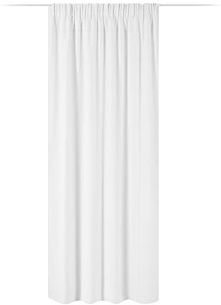 JEMIDI Vorhang Blickdicht - Gardine mit Kräuselband Universalband - 100% Polyester Dekoschal lang für Wohnzimmer Schlafzimmer - einfache Montage