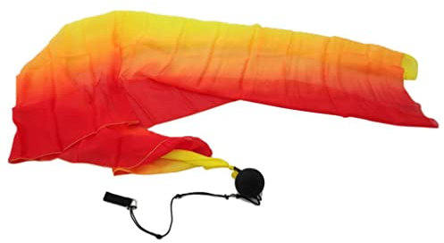 Colcolo Silk Voile Poi Bälle für Bauchtanz, Silk Banner, Rot Orange Gelb, 200 x 70cm