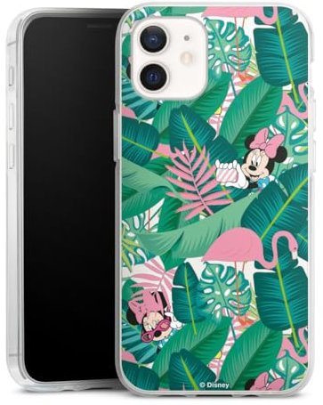Silikon Hülle kompatibel mit Apple iPhone 12 Case transparent Handyhülle Minnie Mouse Disney Offizielles Lizenzprodukt