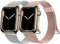 Tobfit [2 PCS] Bracelet Compatible pour Apple Watch 45mm 41mm 44mm 40mm 42mm 38mm, Métal Bracelets en Acier Inoxydable avec Aimant Double pour iWatch Series 8 7 6 5 4 3 2 1 SE