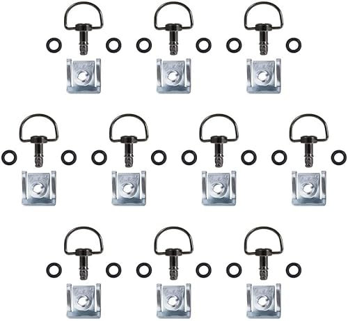 Oldbones Chiusure per moto da gara a sgancio rapido D-Ring Race, tipo C, 19 mm, colore nero cromato (confezione da 10)