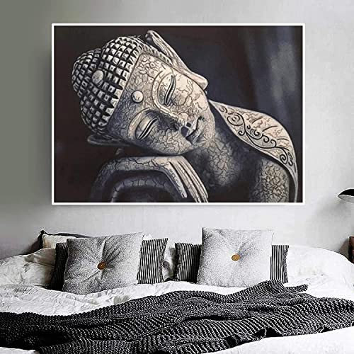 Leinwandbild, 60 x 80 cm, rahmenlos, abstraktes Buddha-Poster und Druck, Wandkunst, Bild, modernes Wohnzimmer, Schlafzimmer, Heimdekoration, Cuadros