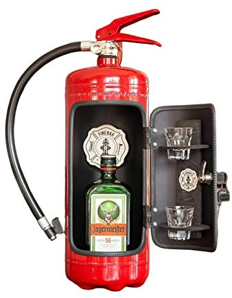Jyuha Feuerlöscher Minibar, Dose Bar, Neuheit Minibar,Simulations-Feuerlöscher-Kabinett-Dekor, Handgemachtes Metall-Minibar-Geschenk,Feuerwehrgeschenke, Bardekoration Für Das Home Bar Set (Red)
