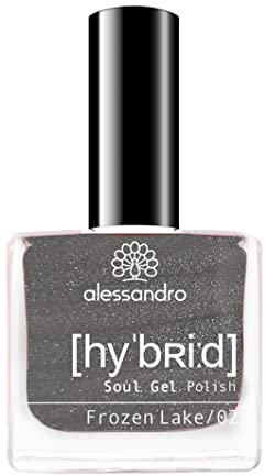 alessandro Hybrid Lack Winter Magic - FROZEN LAKE - In nur 3 Schritten - perfekte Nägel ohne LED -bis zu 10 Tagen halt! 8 ml