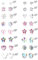 Diamday Screw Back Earrings Stud for Women Stainless Steel Heart Pearl Ball CZ Butterfly Cute Flower Screwback Stud Earring Set B