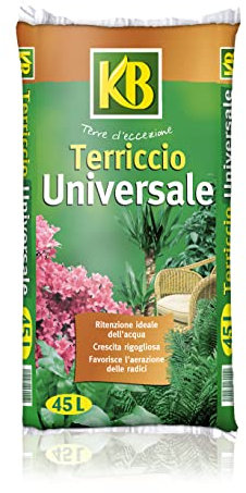 KB Terriccio Universale Classic Ideale per la coltivazione di ogni tipo di pianta verde e da fiore, in vaso o in terra, in casa o all'aperto 10 Lt