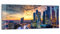 DEQORI Glasbild Acrylglas | Motiv Blick auf Moskau am Abend | horizontal einteilig 125x50 cm | schöne Dekoration | Wandbild für Wohnzimmer, Schlafzimmer, Flur & Küche | moderne Wanddeko