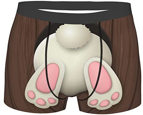Herren Unterwäsche Soft Boxershorts Stretch Trunks, Osterhase, S