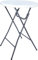 BRASQ Klappbarer Stehtisch Ø 80 cm Sylt - Runder Klapptisch Wetterfest & Hitzebeständig - Kratzfester Partytisch Höhenverstellbar, Einfache Montage & TÜV - weiß grau