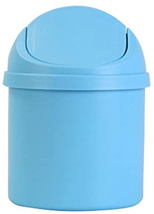 Joyzan Mini Papelera de Mesa, Papelera de Escritorio Pequeña Bote Basura Papelera Baño con Tapa Presión Contenedor íntima Escritorio Ahorro Espacio Hogar Cocin Cubo Papelera Plástico Oficina Reciclar