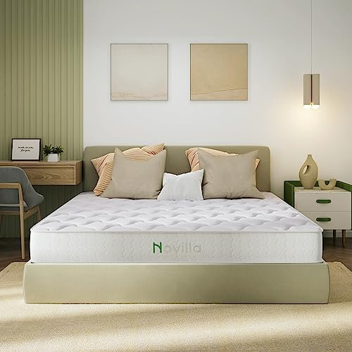 Novilla Taschenfederkernmatratze 140x200 H3 7-Zonen Federkernmatratze Certi-PUR US Komfortschaum Oeko-Tex Sicher Bezug Matratze 20cm