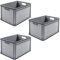 keeeper Transportbox-Set, 3 x 64 l, Stapelbar, Polypropylen, Robert, Nordic Grey (Grau)