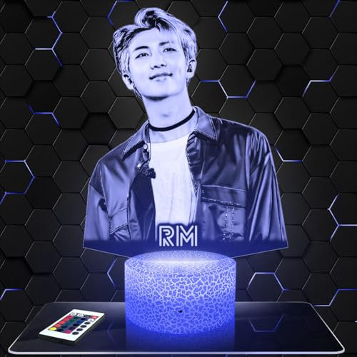 Lampe RM B deko Zimmer Mädchen Lampe 3D RM Bobjekt k-pop Korea Koreanischer Pop Geschenk gedämpftes Licht Nachtlicht deko Büro. Eigenartig Geschenk Weihnachten Teenager TOP